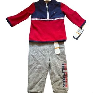 Tommy Hilfiger 2 piece fleece and sweatpants 12 Mo